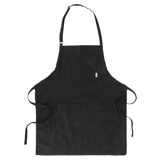 Babish 32 x 27" 100% Cotton Apron w Front Pockets & Adjustable Strap in Black