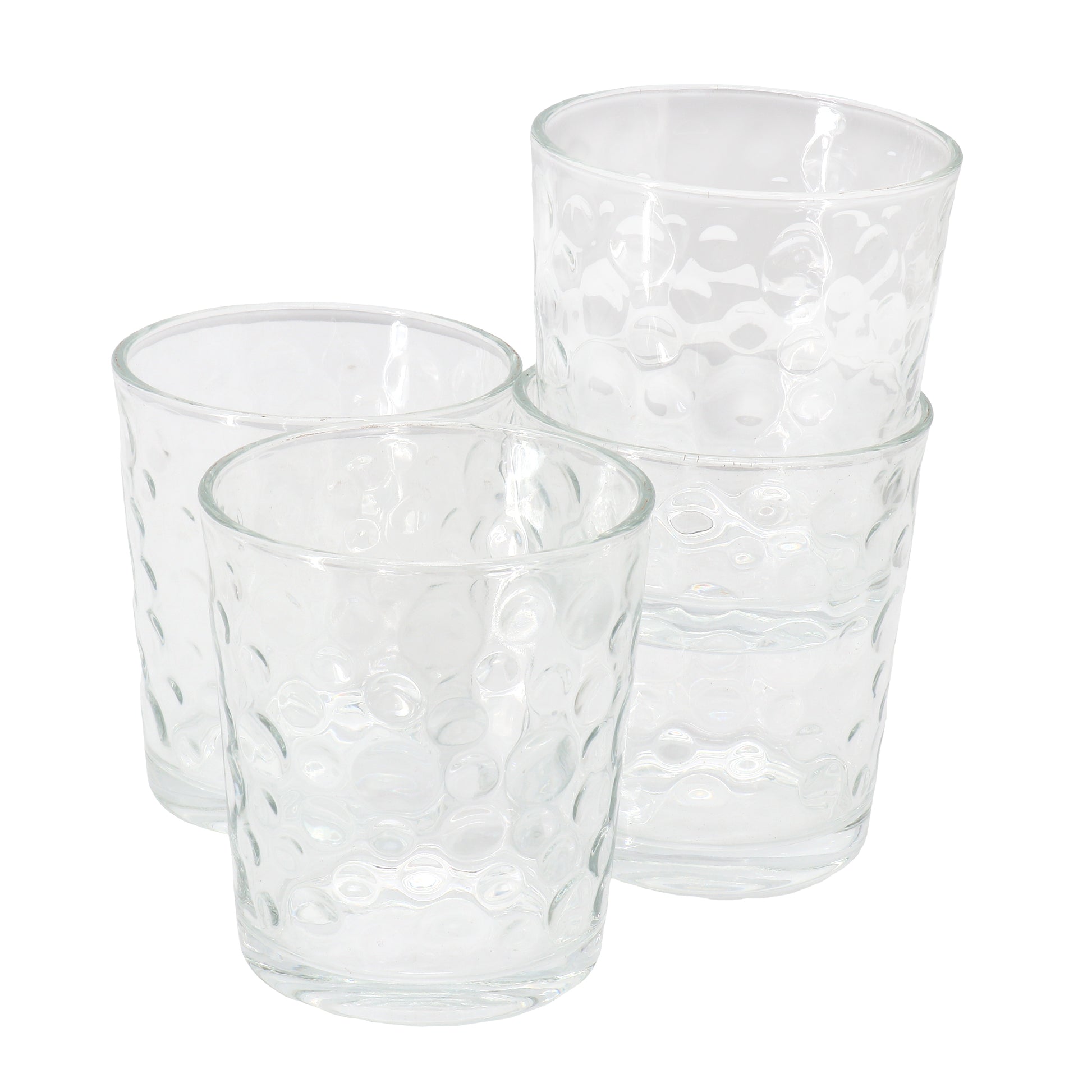 Gibson Home 4 Piece 13.5 oz Bubble Double Old-Fashioned Glassware Set