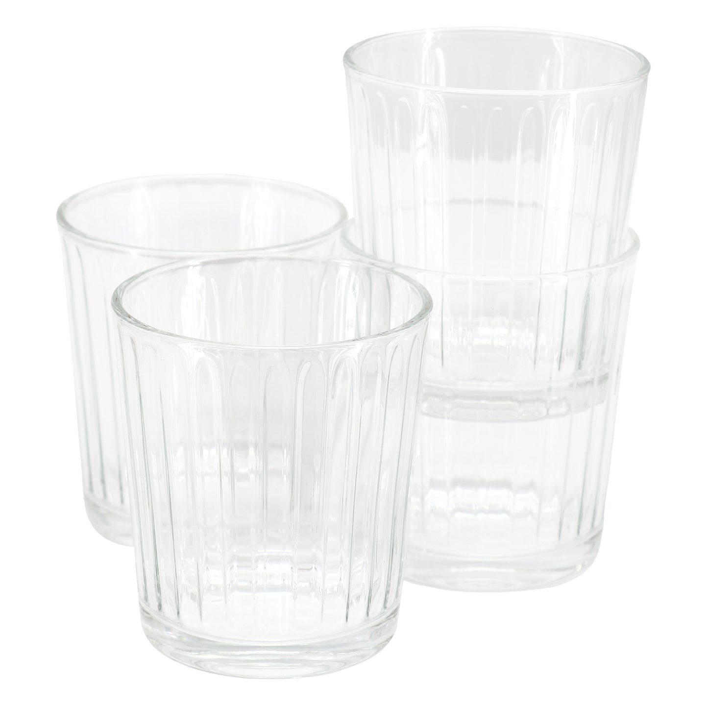 Gibson Home Moonstone 4 Piece 13.5 oz Double Old-Fashioned Glass Set