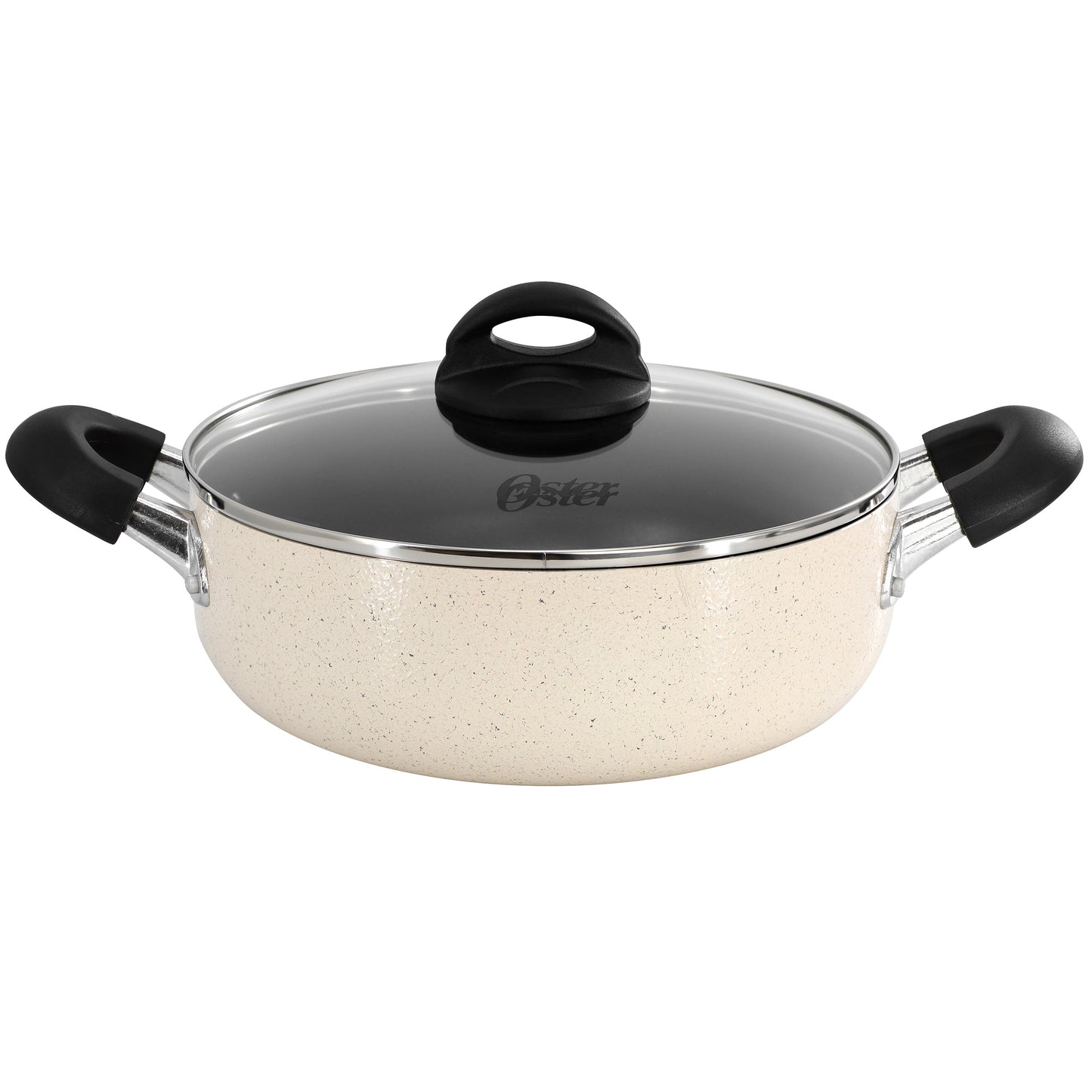 Oster Clairborne 3.6 Qt Nonstick Aluminum Caldero w Lid in Linen