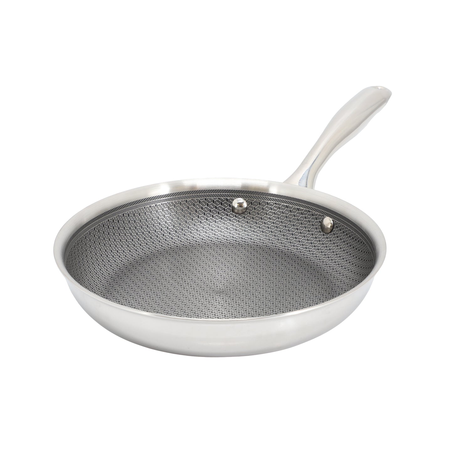 Oster Modessa 9.5" Nonstick Tri-ply Stainless Steel Frying Pan in Silver