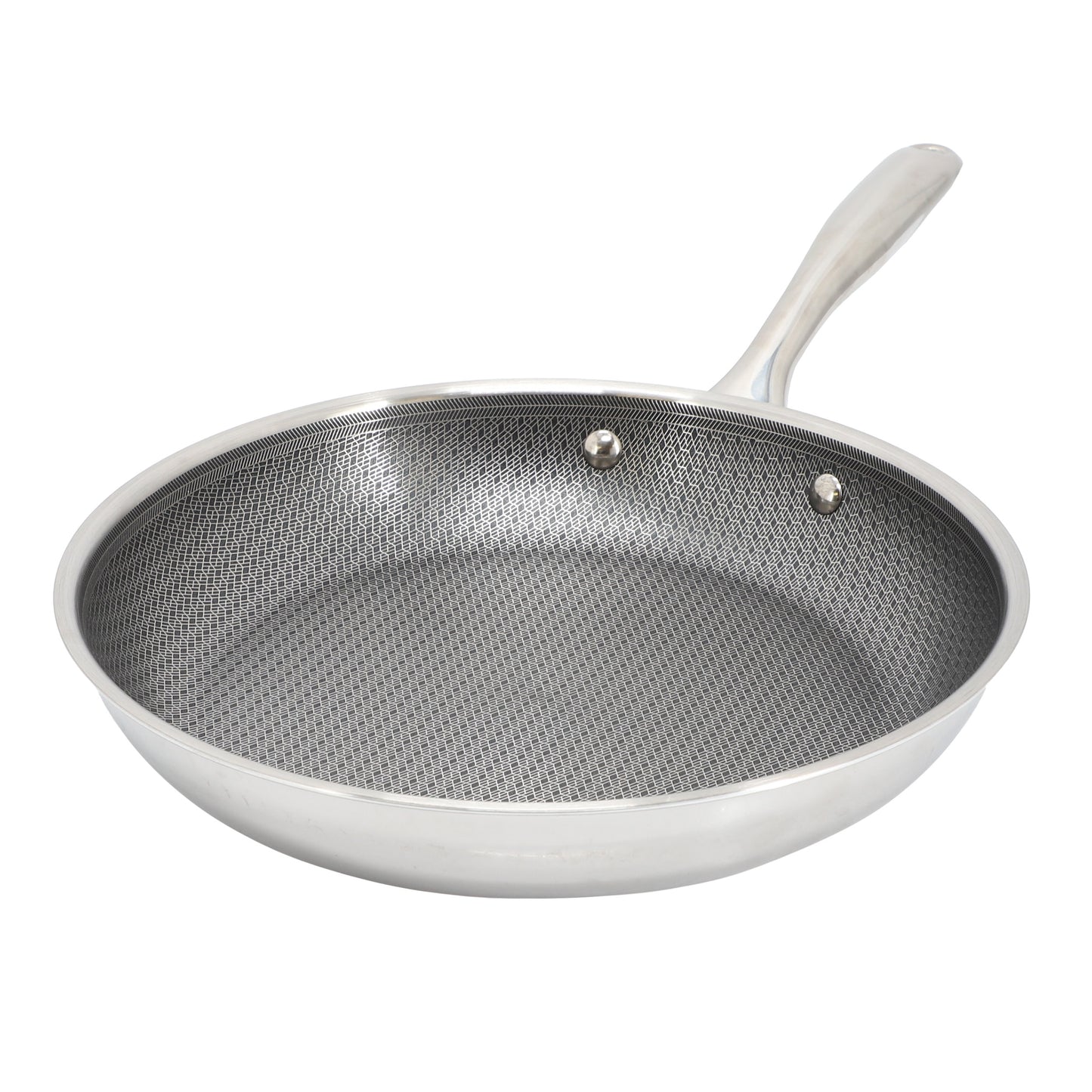 Oster Modessa 11" Nonstick Tri-ply Stainless Steel Frying Pan in Silver