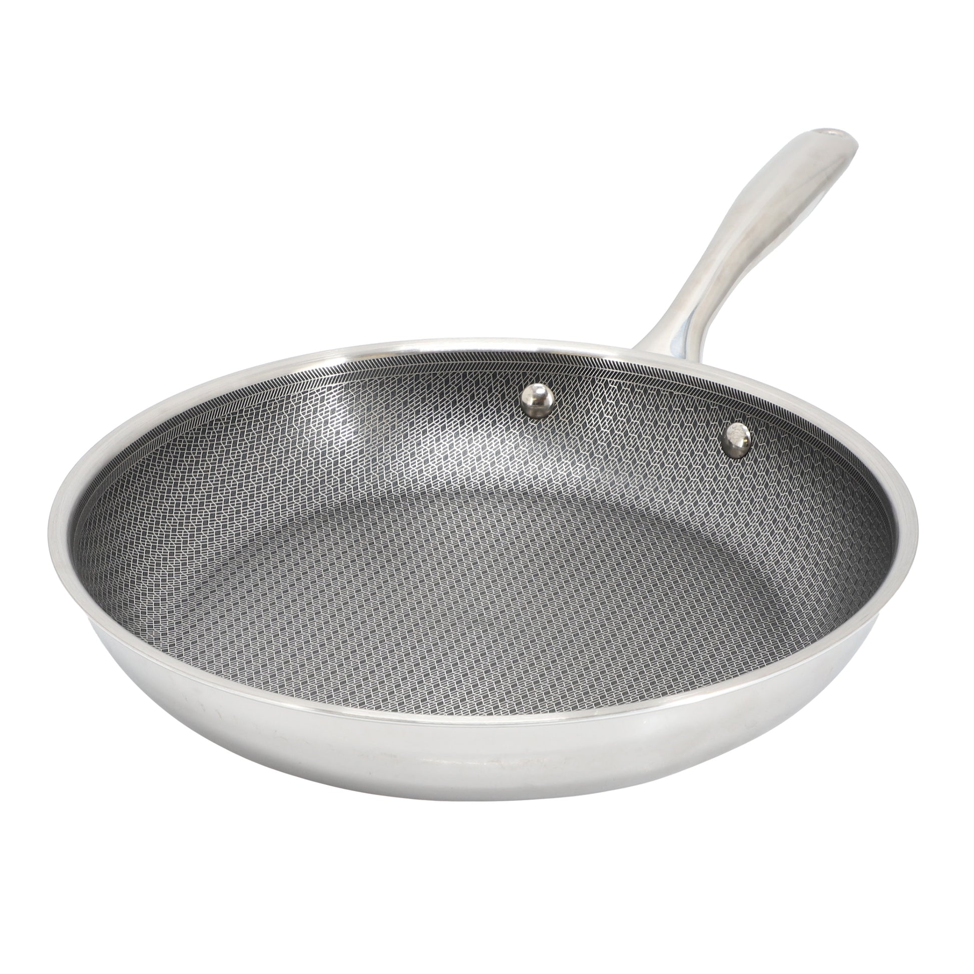 Oster Modessa 11" Nonstick Tri-ply Stainless Steel Frying Pan in Silver