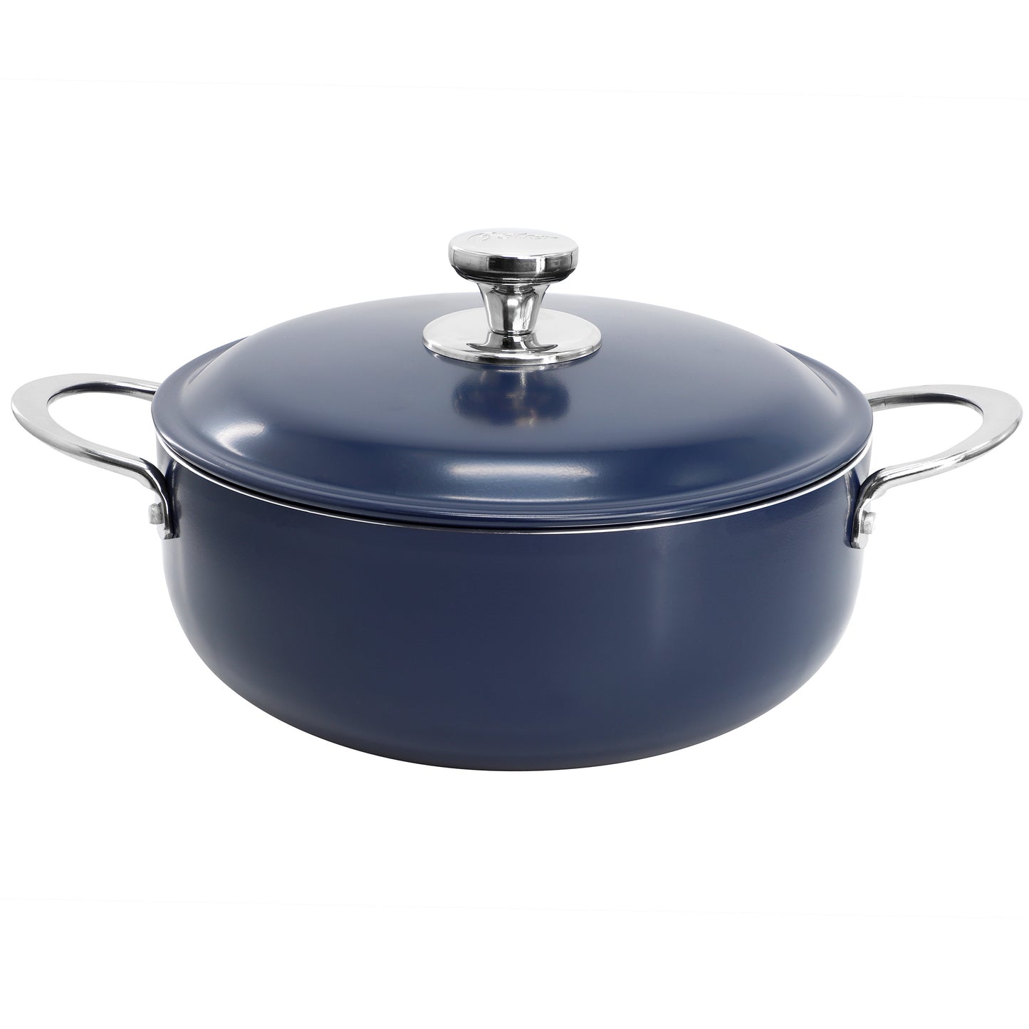 Oster Cartagena 3.8 Quart Nonstick Aluminum Caldero w Lid in Dark Blue