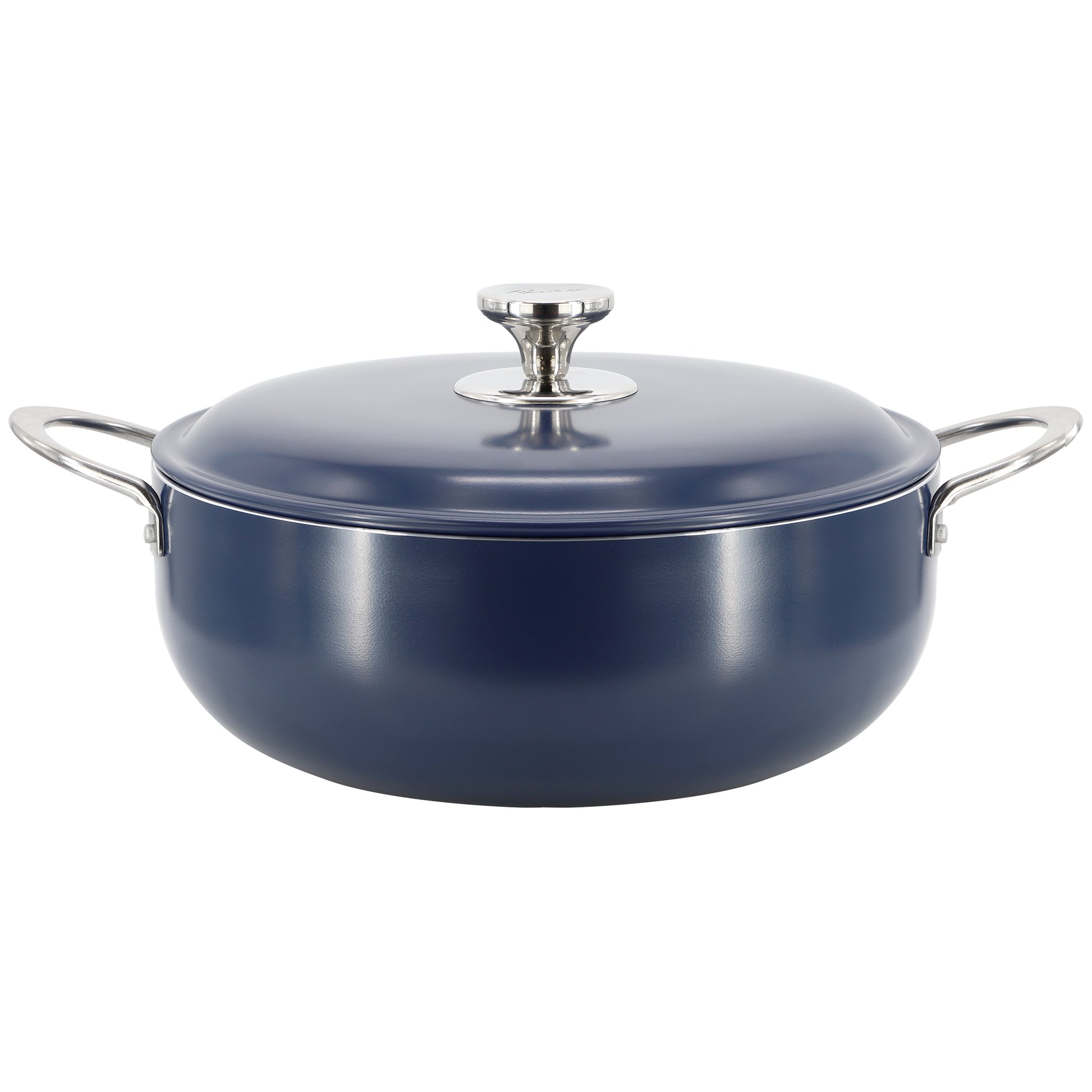 Oster Cartagena 7.4 Qt Nonstick Aluminum Caldero w Lid in Dark Blue