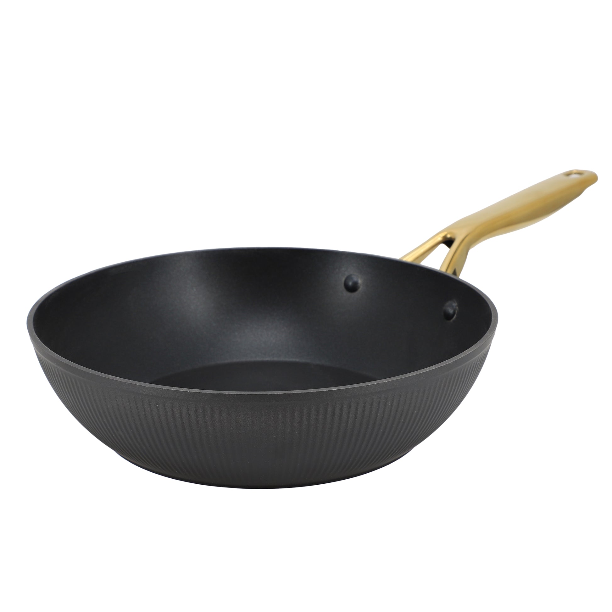 Oster Abbottsford 11" Nonstick Round Aluminum Wok in Black