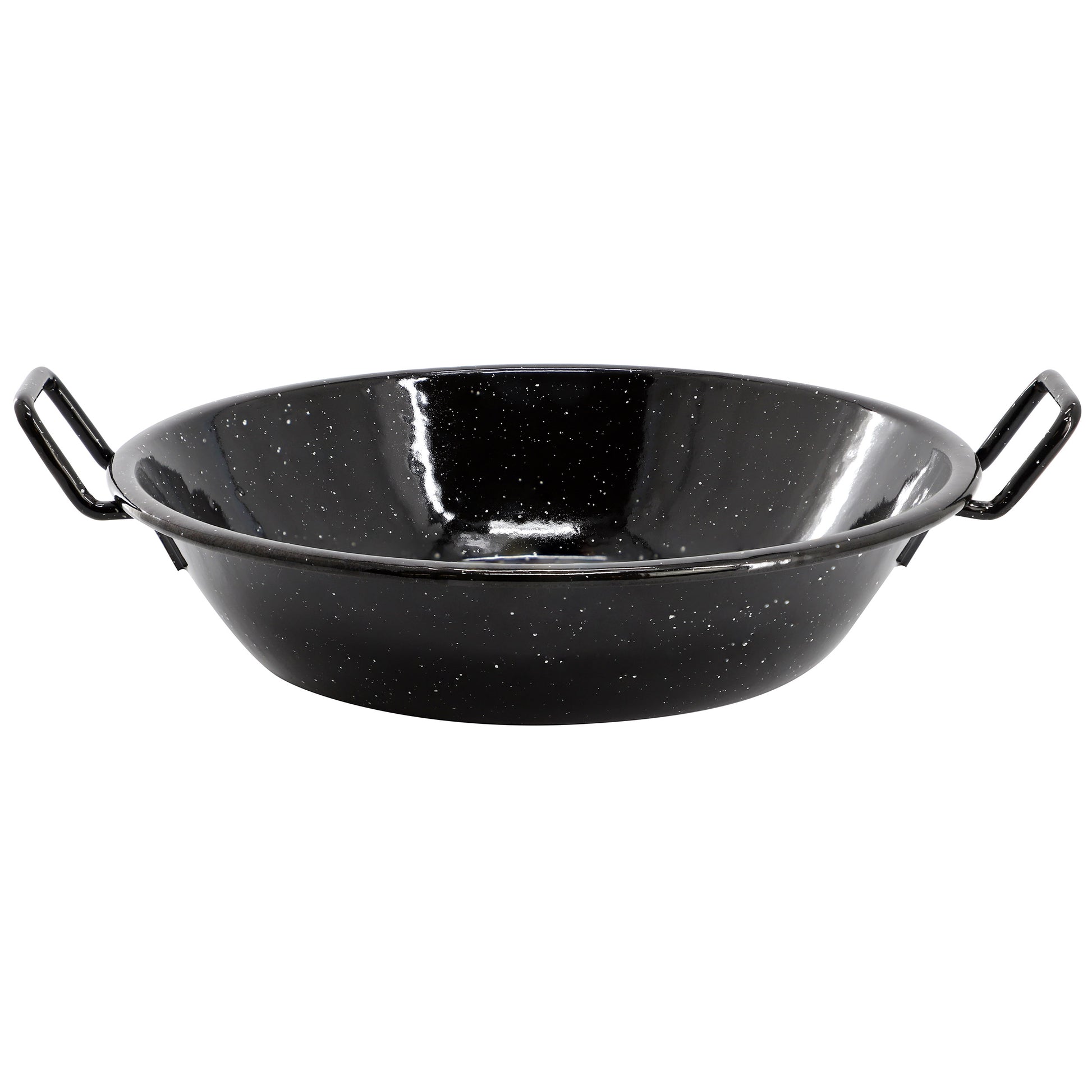 Oster Castillo 9.5" Enameled Steel Paella Pan in Speckled Black
