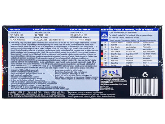 Level 4 Model Kit 1970 Plymouth Duster Funny Car 1/24 Scale Model Revell