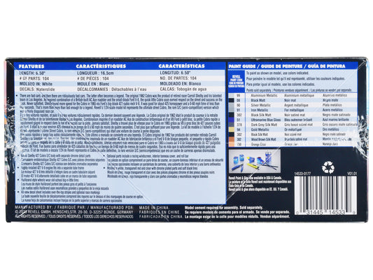 Level 4 Model Kit Shelby Cobra 427 S/C 1/24 Scale Model Revell