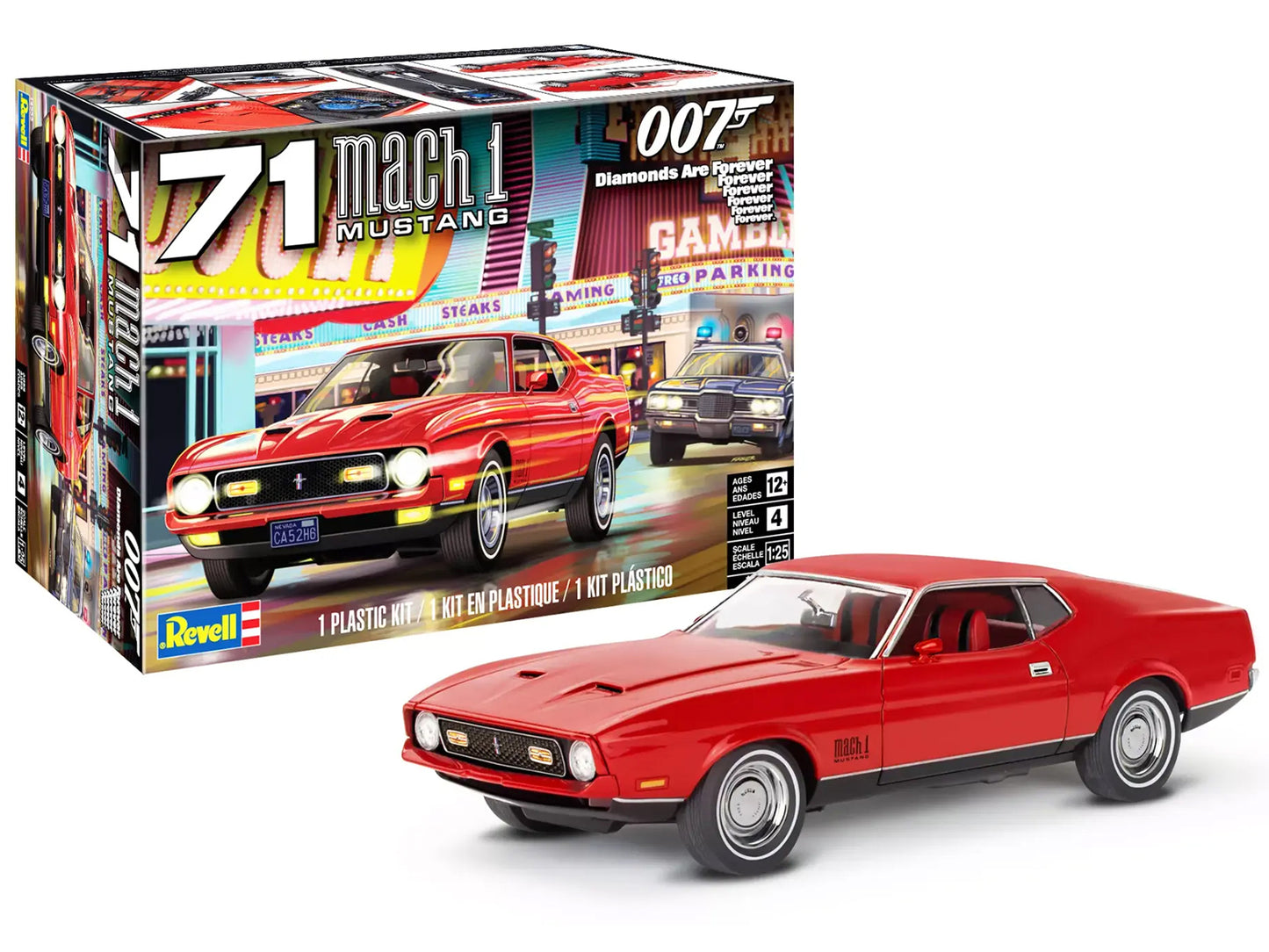 Level 4 Model Kit 1971 Ford Mustang Mach 1 James Bond 007 Diamonds Are Forever 1