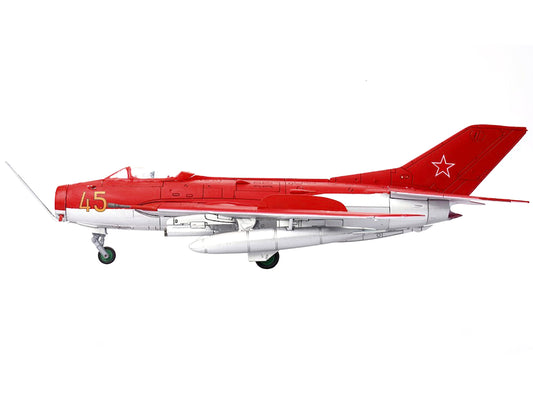 Mikoyan-Gurevich MiG-19S Farmer C Fighter Aircraft Yellow 45 VVS Display Team S