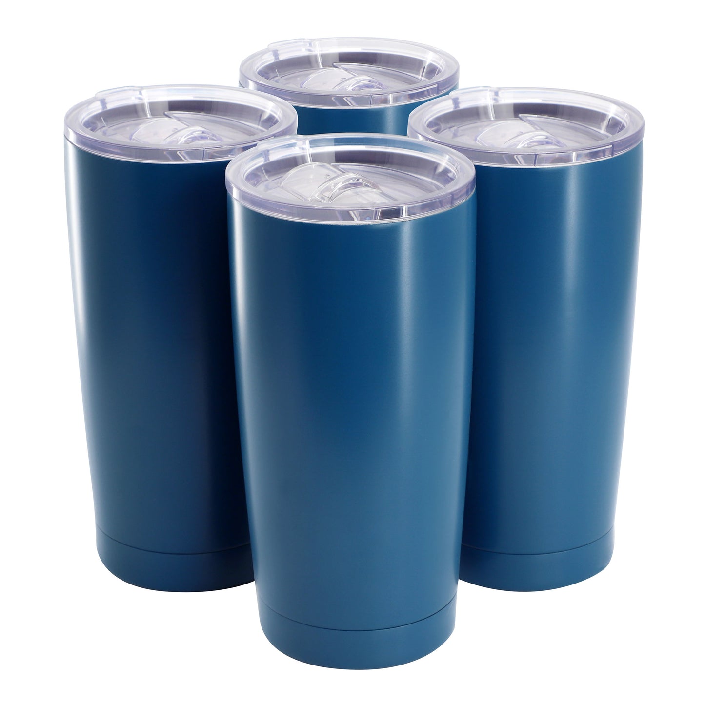 Gibson Home Marina 4 Piece 18 oz Double Wall Stainless Steel Thermal Tumbler w A
