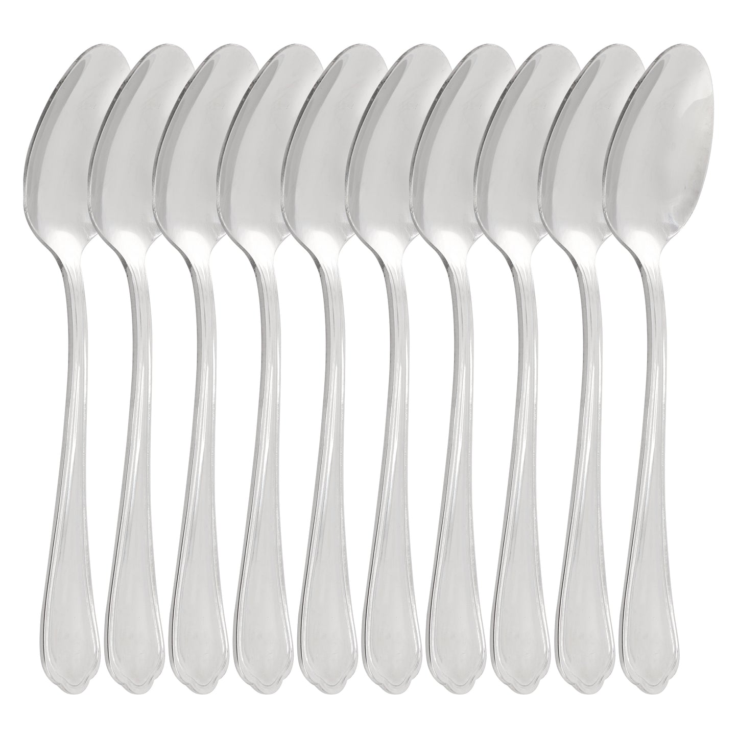 Gibson Home Hillside Daisies 10 Piece Stainless Steel Teaspoon Set
