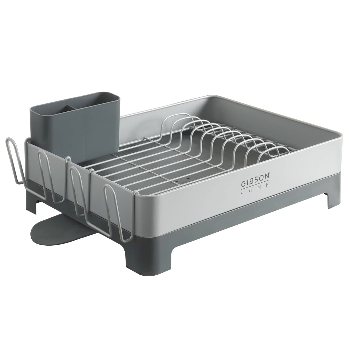 Gibson Home Nestcraft Galvanized Steel Dish Rack in Gray