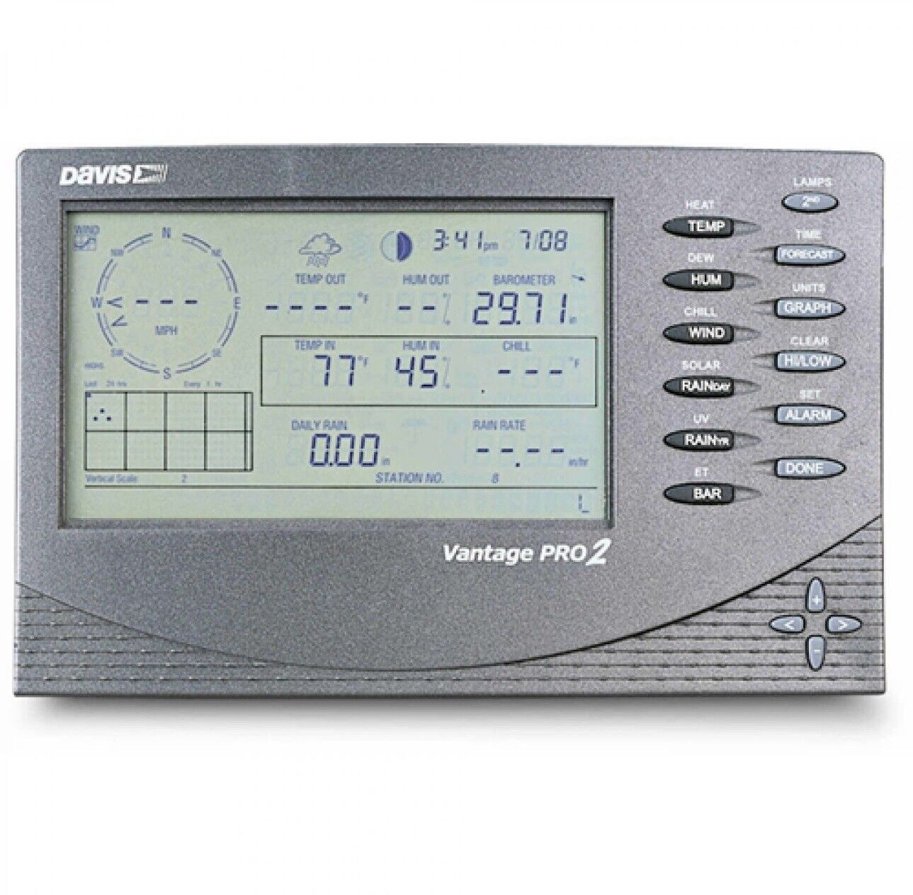 Davis Vantage Pro2 Wired Weather Station 6152C with Radiation Shield