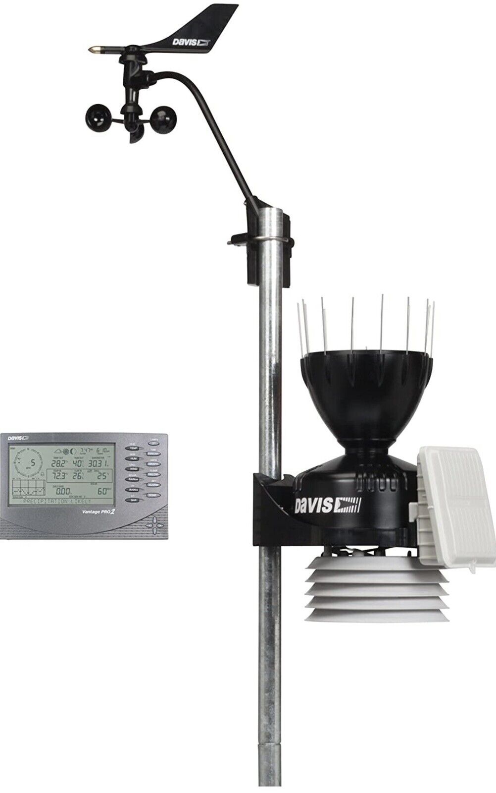 Davis Vantage Pro2 Wired Weather Station 6152C with Radiation Shield