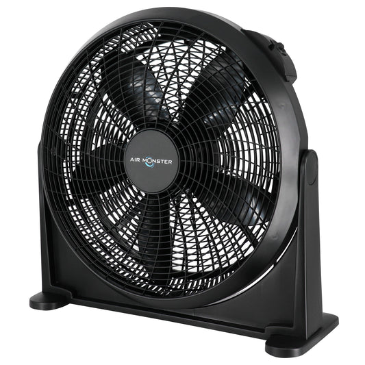 Air Monster 20" Air Circulator Wall Mountable 3 Speed Fan in Black