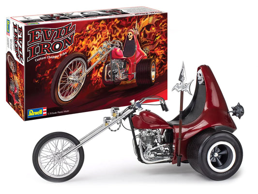 Level 5 Model Kit Evil Iron Custom Chopper Trike 1/8 Scale Model Revell