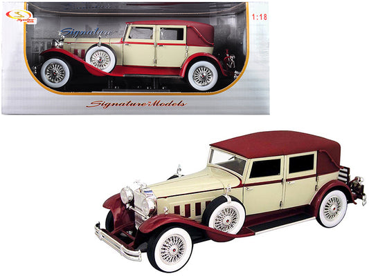 1930 Packard LeBaron Cream Red 1/18 Diecast Car Signature Models