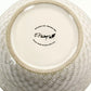 Elama Ivory Lotus 16 Piece Stoneware Embossed Floral Square Dinnerware Set For 4