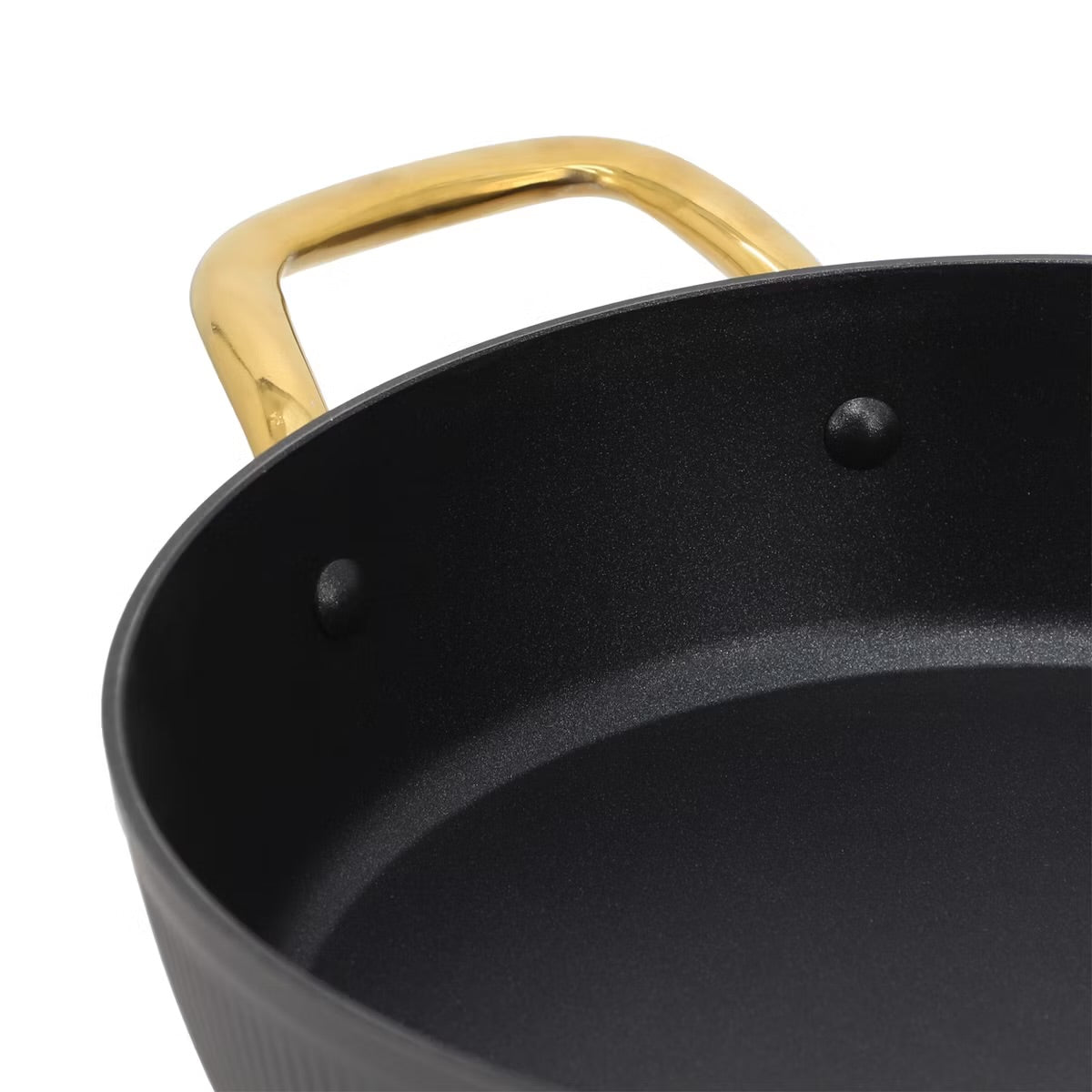 Oster Abbottsford 4 Quart Nonstick Aluminum Matte Black Saute Pan w Glass Lid