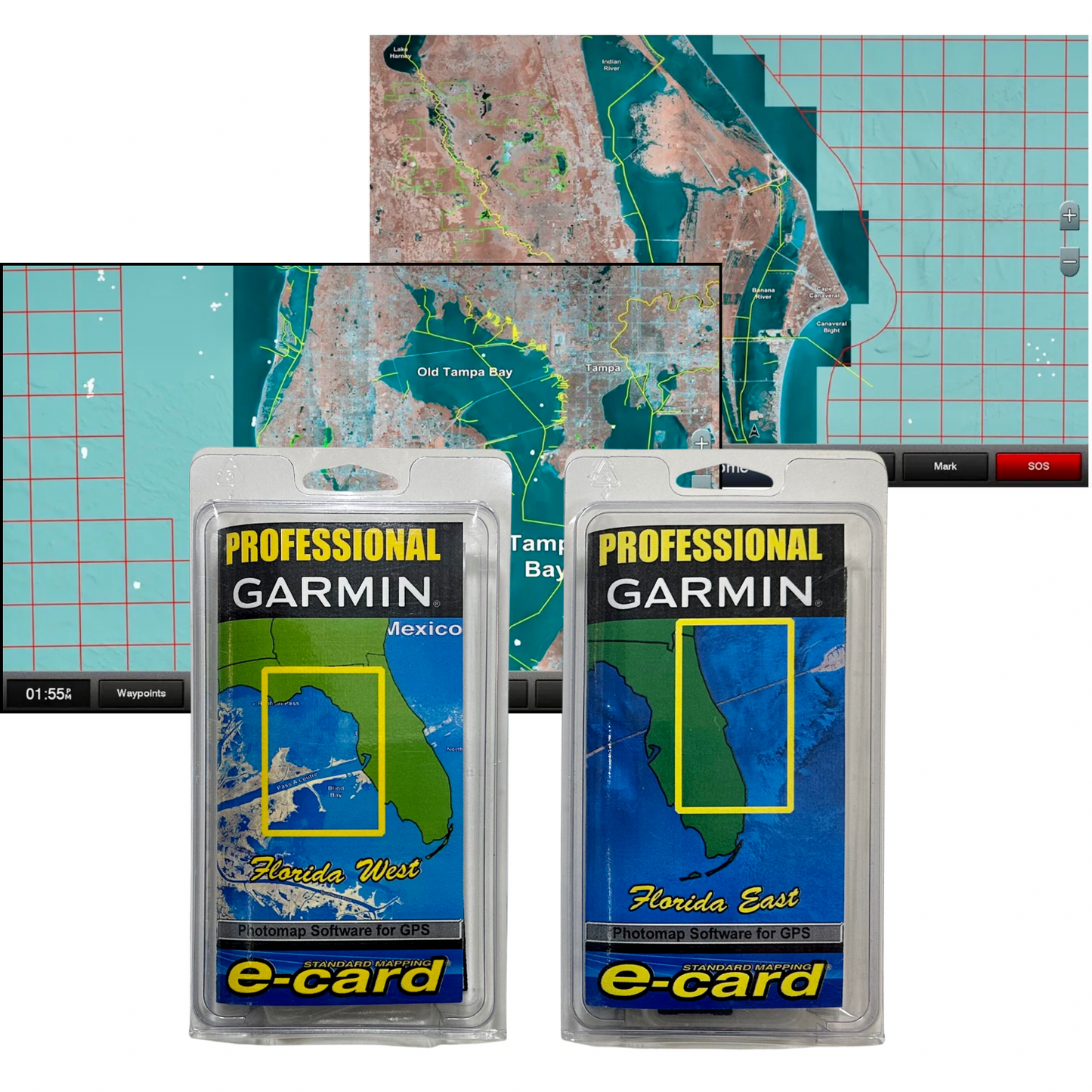 Garmin Standard Mapping PROFESSIONAL Florida East & West Pen SD/MicroSD Map Cards
