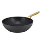 Oster Abbottsford 11" Nonstick Round Aluminum Wok in Black