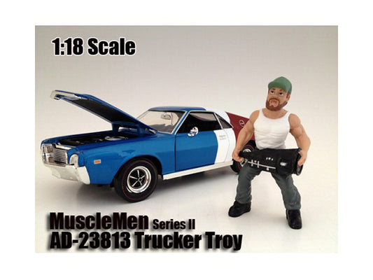 Musclemen Trucker Troy Figure For 1:18 Scale Models American Diorama
