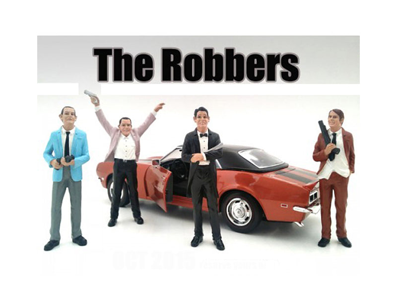 The Robbers 4 Piece Figure Set For 1:18 Scale Models American Diorama