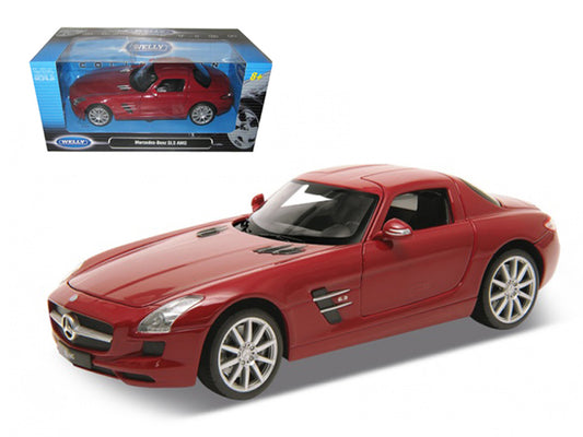Mercedes SLS AMG Red 1/24 Diecast Car Welly