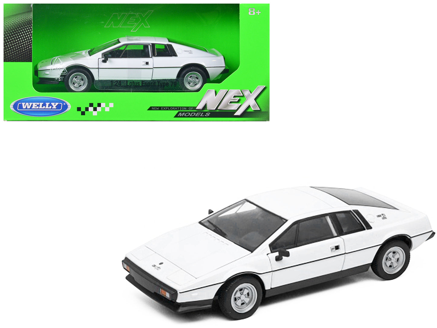 Lotus Esprit S2 Type 79 White NEX Models Series 1/24 Diecast Car Welly