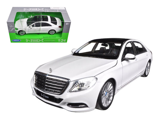 Mercedes Benz S Class w Sunroof White NEX Models 1/24 Diecast Car Welly