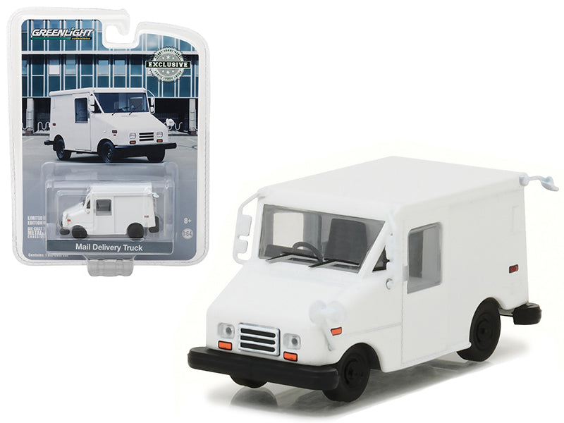 LLV Long Life Mail Delivery Truck Plain White Hobby Exclusive 1/64 Diecast Car