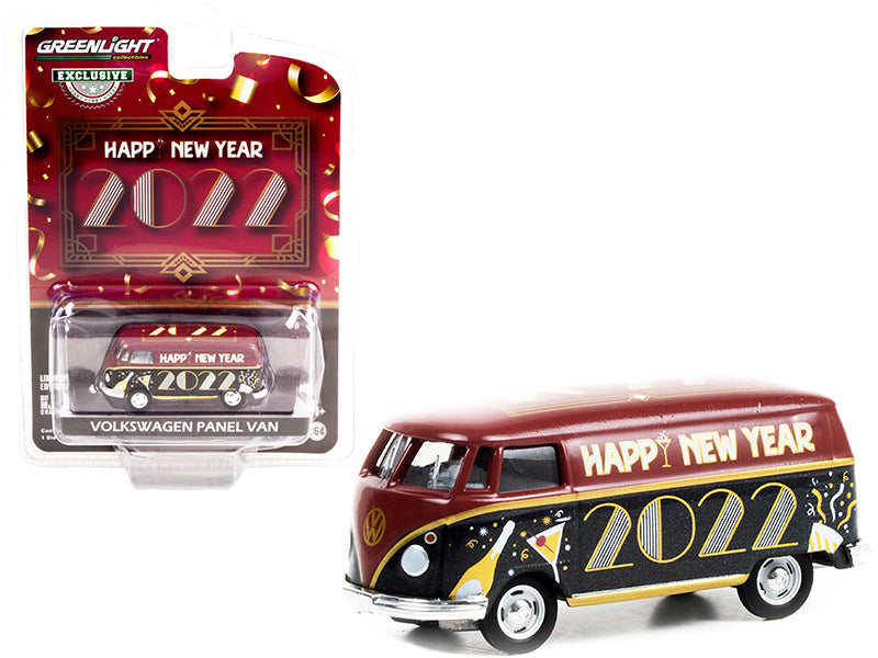 Volkswagen Panel Van Happy New Year 2022 Hobby Exclusive 1/64 Diecast Model Gre