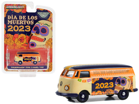 Volkswagen Type 2 Panel Van Beige Orange w Blue Top Dia de los Muertos 2023 Hob