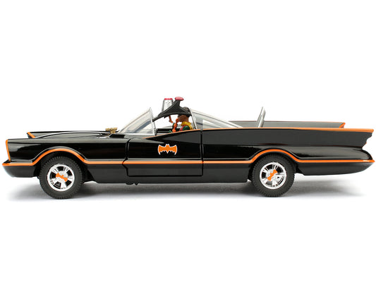 Model Kit Classic Batmobile Black w Batman Diecast Figure Batman 1966-1968 TV S