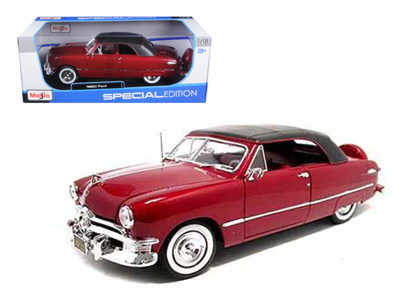 1950 Ford Soft Top Red 1/18 Diecast Car Maisto