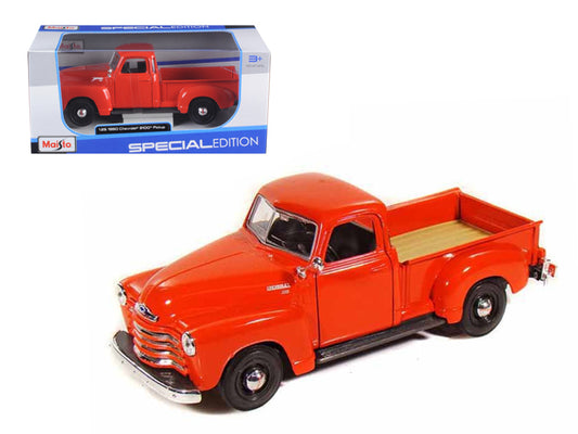 1950 Chevrolet 3100 Pickup Truck Omaha Orange 1/25 Diecast  Model Car Maisto