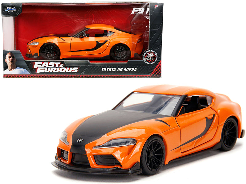 Toyota GR Supra Orange w Black Stripes Fast & Furious 9 F9 2021 Movie 1/32 Diec