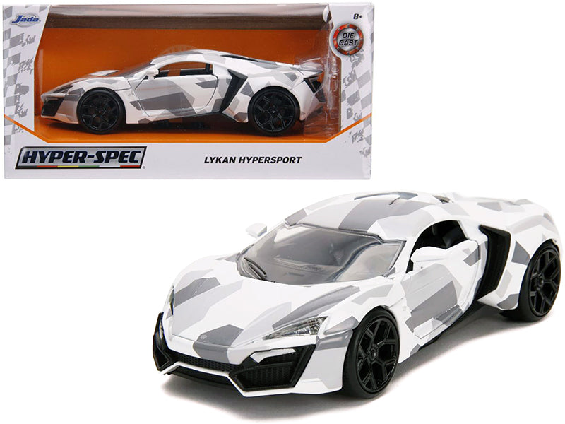 Lykan Hypersport White Camouflage Hyper-Spec 1/24 Diecast Car Jada