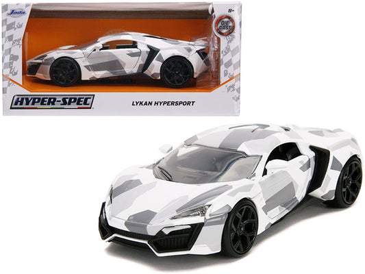 Lykan Hypersport White Camouflage Hyper-Spec 1/24 Diecast Car Jada