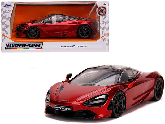 McLaren 720S RHD Right Hand Drive Candy Red w Black Top Hyper-Spec Series 1/24