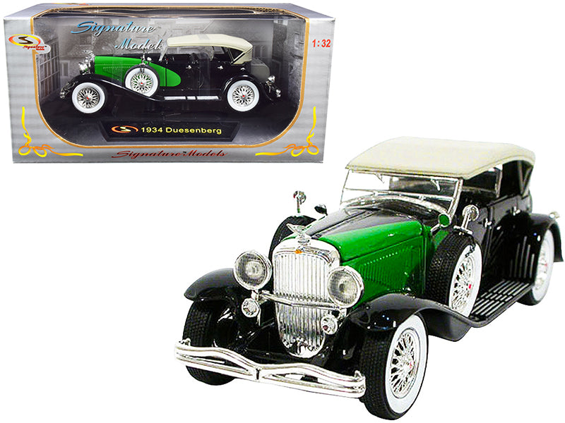 1934 Duesenberg Black Green 1/32 Diecast Car Signature Models