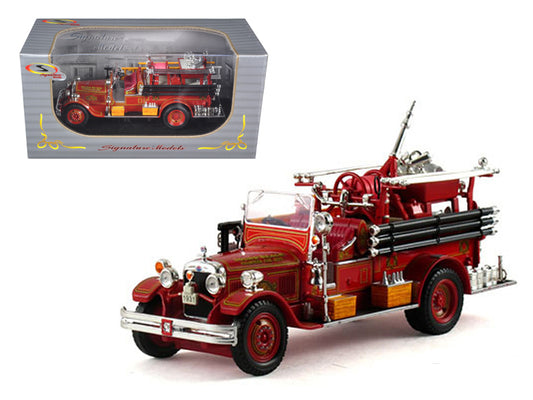 1931 Seagrave Fire Engine Truck Red 1/32 Diecast Model Signature Models