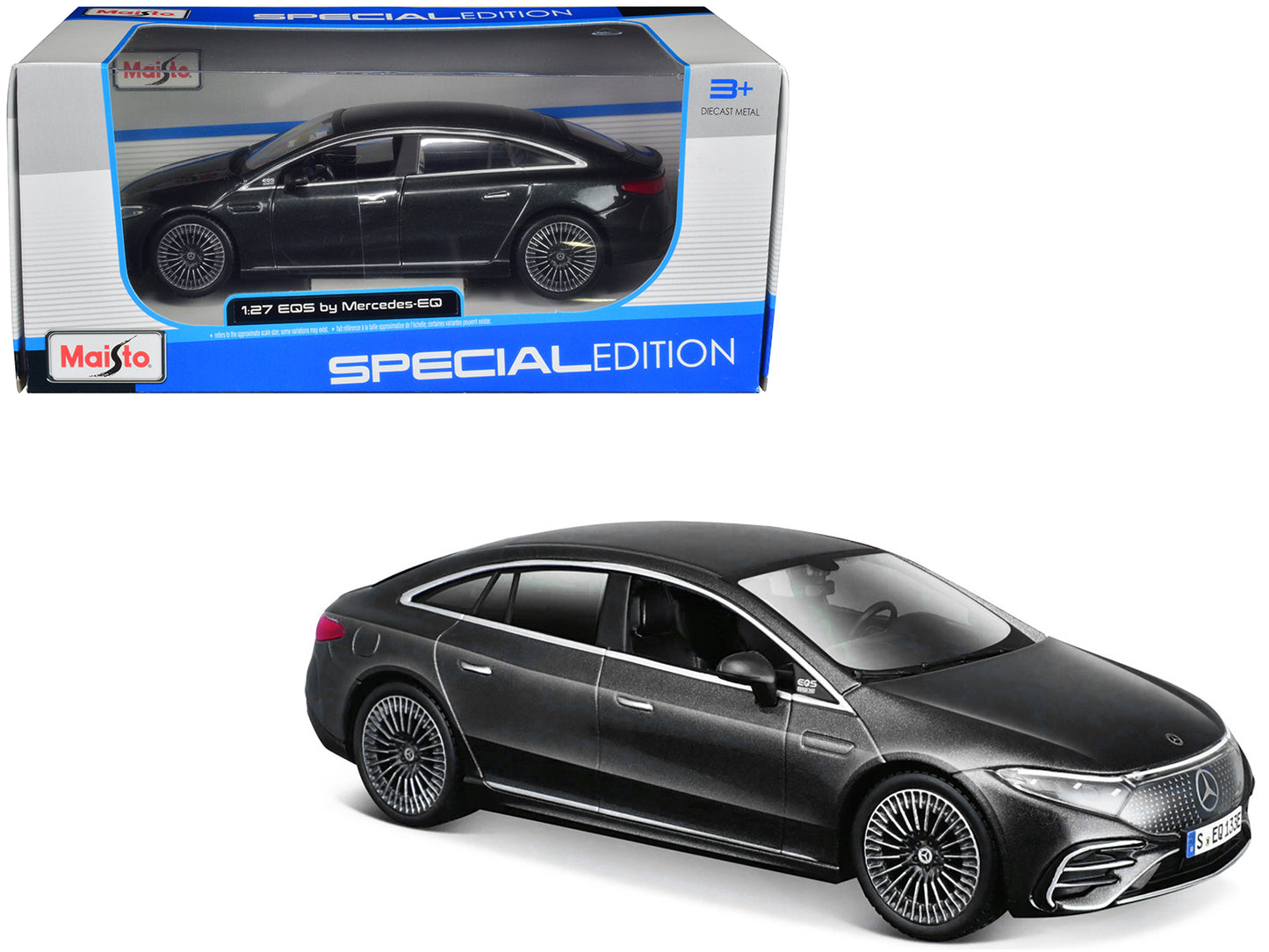 Mercedes-Benz EQS Gray Metallic Special Edition Series 1/27 Diecast Car Maisto