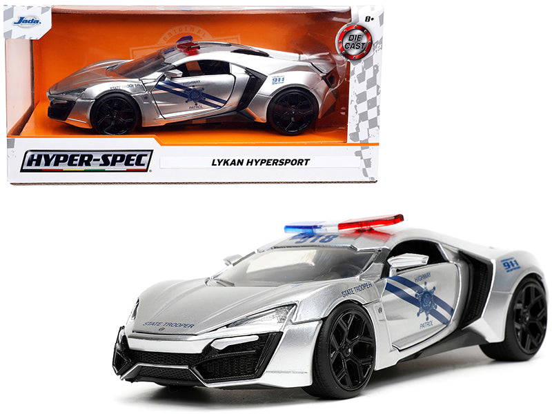 Lykan Hypersport Police Silver w Blue Stripes Highway Patrol Hyper-Spec Series