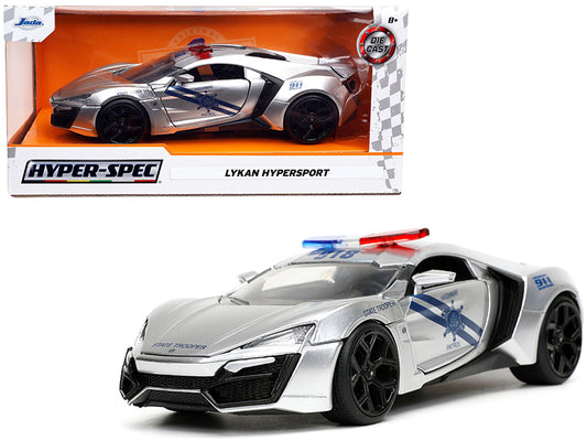 Lykan Hypersport Police Silver w Blue Stripes Highway Patrol Hyper-Spec Series