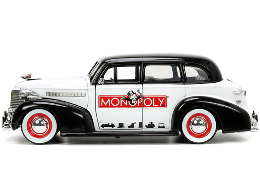 1939 Chevrolet Master Deluxe Black White Monopoly Mr. Monopoly Diecast Figure H