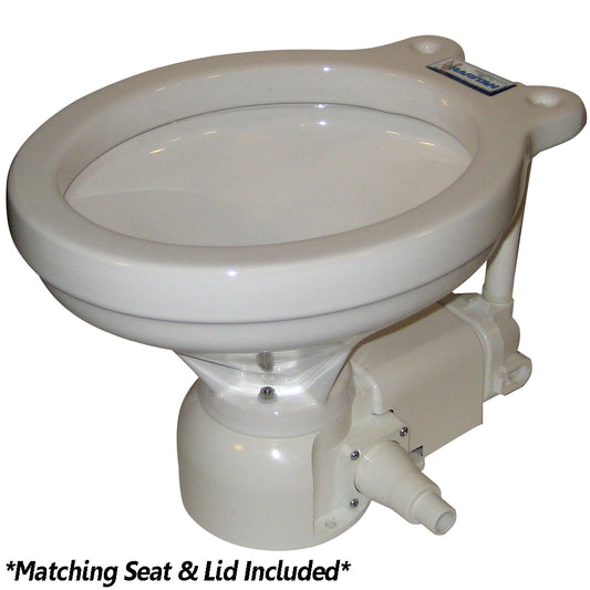 Raritan Sea Era QC Electric Toilet - Household Style - Integral Pump - Straight  90 Discharge - 12v [160HI012]