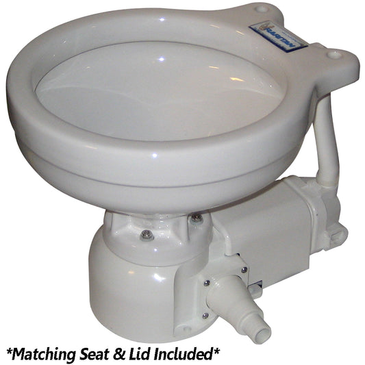 Raritan Sea Era QC Electric Toilet - Marine Size - Integral Pump - Straight  90 Discharge - 12v [160MI012]